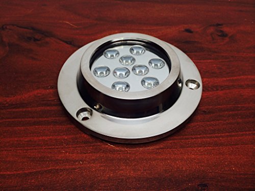 SUPER BRIGHT S.S.316 MARINE WHITE UNDERWATER LIGHT BOAT 9 LED X 3W FISHING