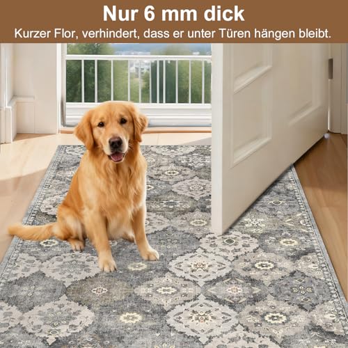 WTHYGB Teppich Läufer Flur, Küchenläufer 80x150cm rutschfest Waschbar – Ansicht 4