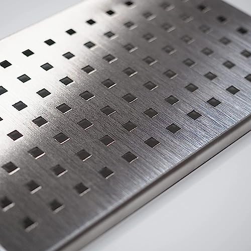 WITEN&NOCK Stainless Steel Cover for SMC Shower Tray Drain Grille 120 x 200 mm