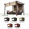 Garden Winds Universal Replacement Canopy Top Cover for Pergolas - Terra Cotta