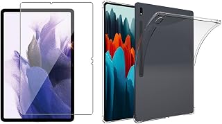 Kit Capa Anti Impacto e Película de Vidro 9H Para Tablet Galaxy Tab S7 FE 4G 12.4" - Blance