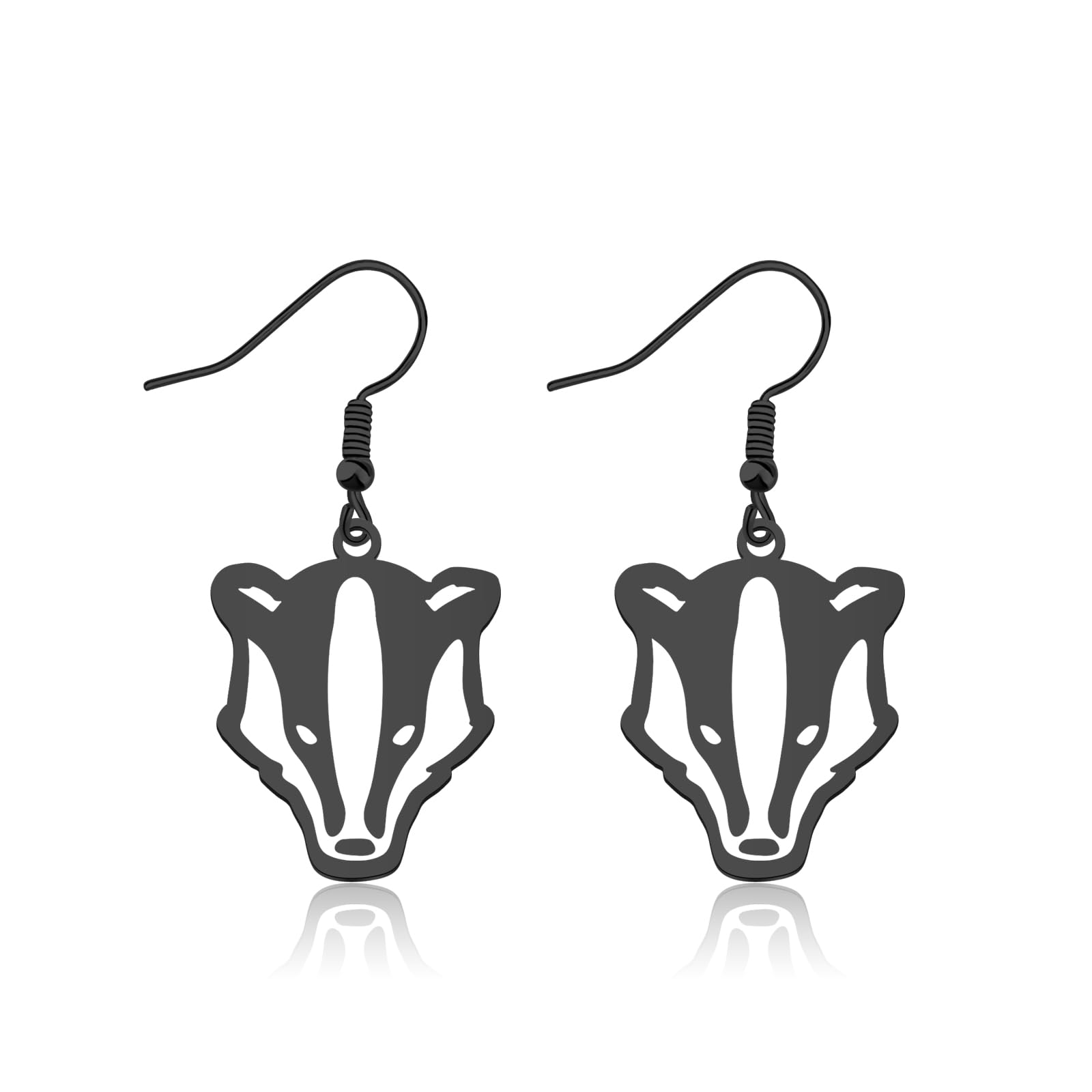 OKEYCH Honey Badger Lovers Gift Honey Badger Black Earrings Who Loves Honey Badgers Jewelry Animal Lover Gift Zookeeper Gift