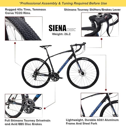 Tommaso Siena Sport Performance Aluminum Gravel Bike,