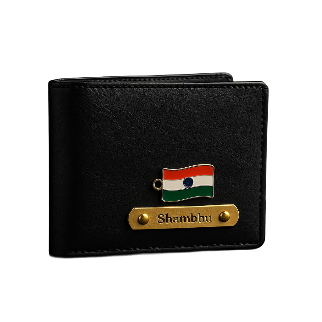 Premium Customized Leather Wallet for Men – Slim & Stylish Bi-Fold with Multiple Card Slots, Cash Compartments & Gift Box Packaging (Black)-image-40
