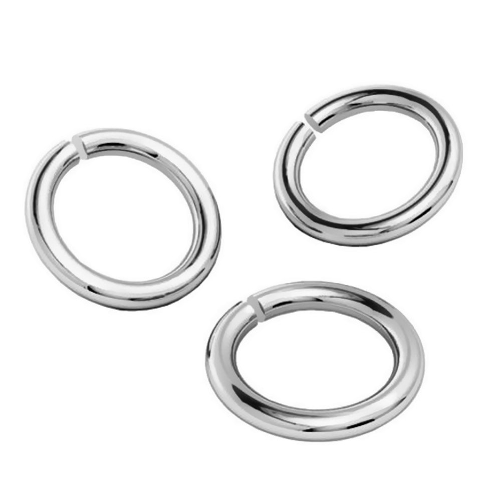 My-Bead 3 pezzi anelli aperti grande Ø 8mm rotonda Argento 925 senza nichel per la creazione di gioielli DIY