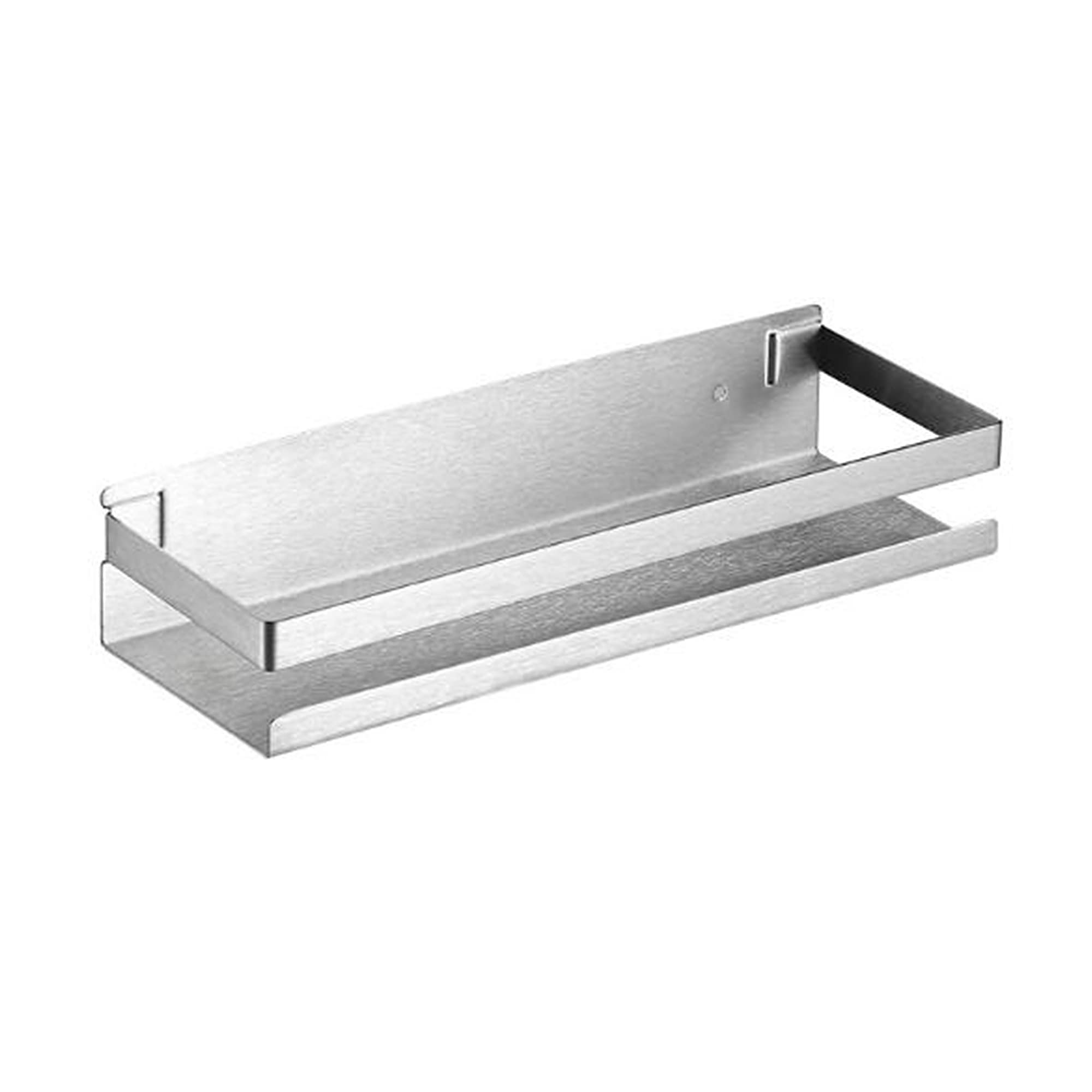 ATNKYOU Bathroom Shelf Adhesive Floating Shelf Stainless Steel Shower Caddy 1 Tier Storage Organizer Rack Wall Mount No