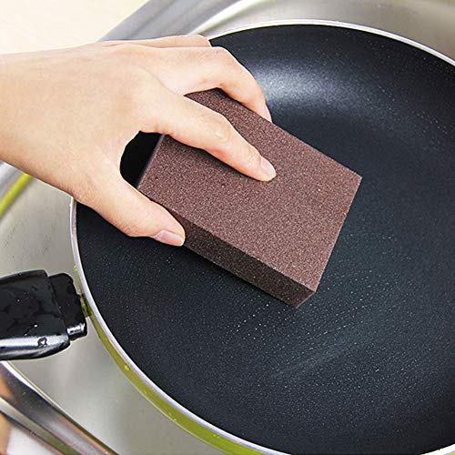 Image of Fdit 5pcs Portable Sponge Brush Eraser Cleaner Kitchen Pot Glass Washing Tool Black