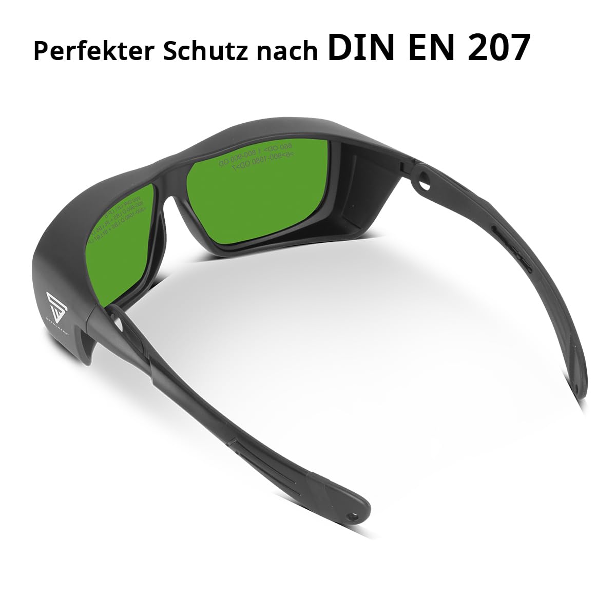 STAHLWERK Gafas de protección láser | Gafas de protección según DIN EN 207 | Protección ocular para trabajar con láser en un rango de longitud de onda de 660-1.080 nm