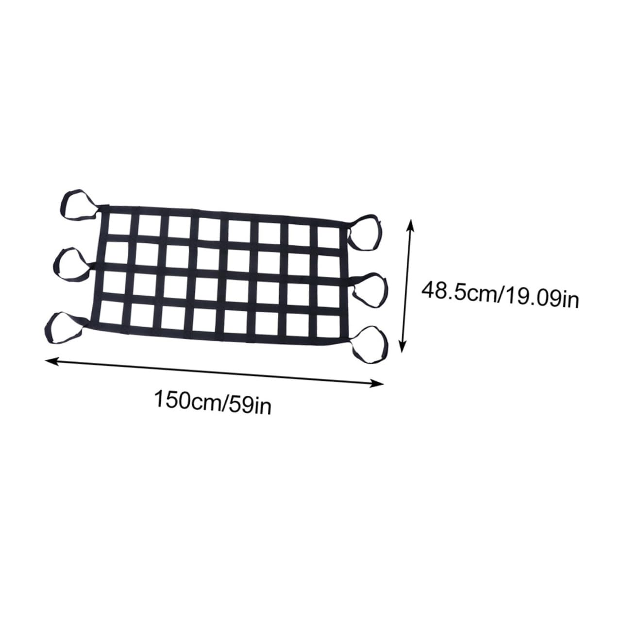 Alipis Filet de Toit pour Véhicule en Nylon Noir 2 Pièces 8 Compartiments