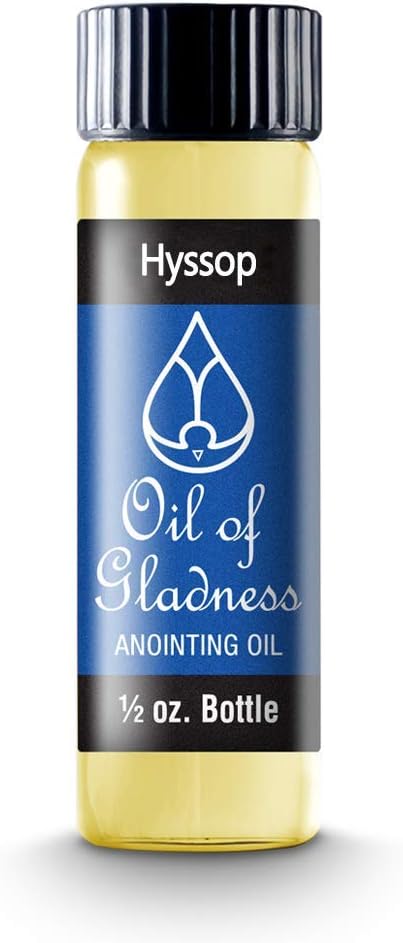 Oil of Gladness Hyssop Anointing Oil - Oil for Daily Prayer, Ceremonies and Blessings (1/2 oz)