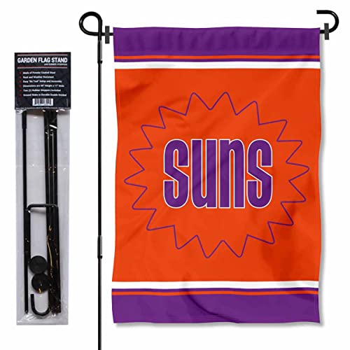 WinCraft Phoenix Suns Hardwood Retro Classics Garden Flag and Pole Stand Holder