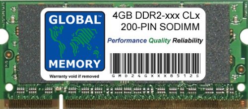 Barrette RAM DDR2 4Go 800MHz PC2-6400 SODIMM de remplacement pour PC portable ancien