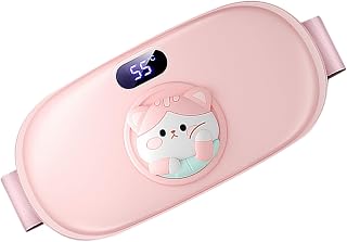 Waist Heated Wrap Belt, Heating Belt Waist, Heated Waist Belt, Electric Uterus Warming Belt Visualized Smart Temperature Control Dysmenorrhea Relief Belt (Pink)