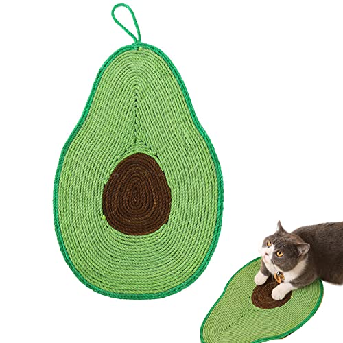 JAMBOS Tapis griffoir horizontal en sisal naturel pour chat - Protection des meubles - Motif avocat