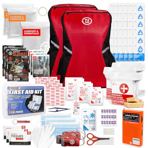 Earthquake Kit - 72 HRS Essential Emergency Survival Kit, Heavy Duty 72 Hour Bug Out Bag Survival...