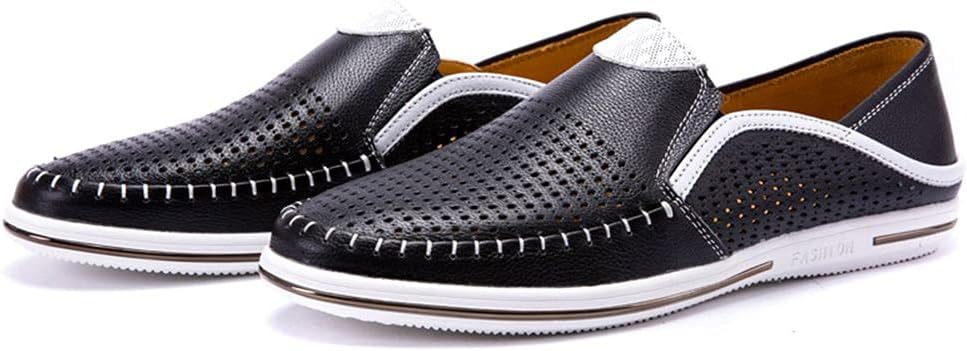 Men's Genuine Leather Loafers Shoes Fashion Slip-on Casual Soft Summer Driving Shoes - Image 4