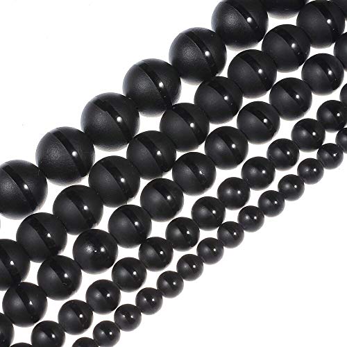 8Mm Natural Stone Beads Round Black Matte Onyx Black Line Agata Beads For Diy Jewelry Making Necklace Bracelet #TOP2