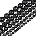 Natural Stone Beads 10mm Black Line Agata Gemstone Round Loose Beads Crystal Energy Stone Healing Power for Jewelry Making DIY,1 Strand 15