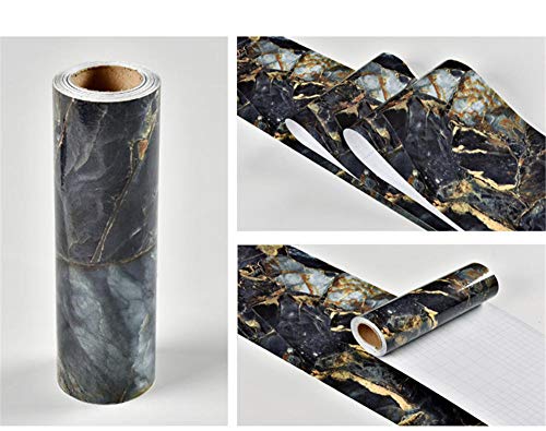 Papier peint adhésif imperméable bleu 15cm pour carrelage mural