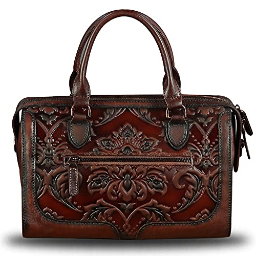 Genuine Leather Top Handle Handbag For Women Handmade Vintage Satchel Retro Cowhide Crossbody Handbags Purse Hobo Bags #TOP2