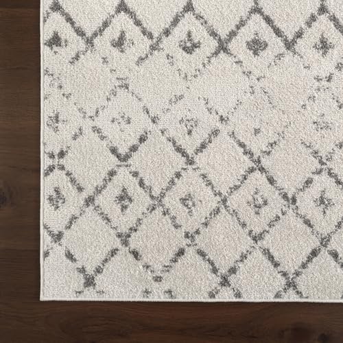 nuLOOM 4 Round Moroccan Blythe Area Rug, Grey, Faded Bohemian Design, Stain Resistant, For Bedroom, Dining Room, Living Room, Hallway, Office, Kitchen, Entryway by nuLOOM - Image 4