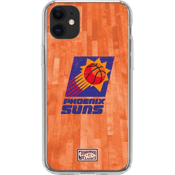 Skinit Clear Phone Case Compatible with iPhone 11 - Officially Licensed NBA Phoenix Suns Hardwood Classics Design