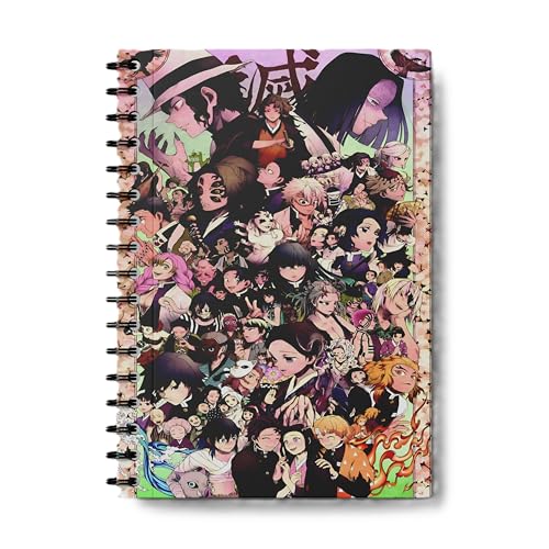 Image of Demon Slayer Wiro Journal Notebook | 80 gsm Paper With 350GSM Hard Cover | Unruled | Pages - 160 | A5 Size | Wiro Binding | Versatile for School, Home & Office