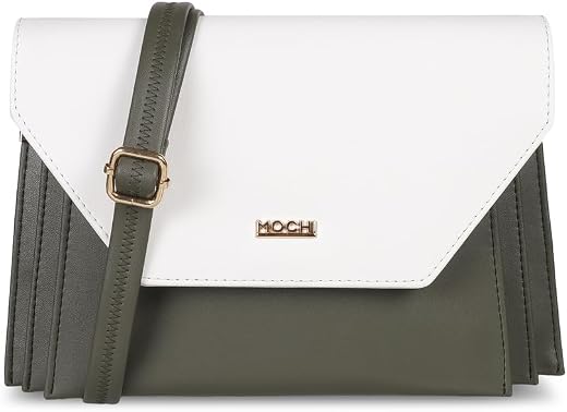 Mochi Women Faux Leather Sling Bag with 3 Compartments and Magnet Flap Closure