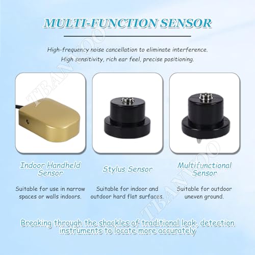 Detector de fugas de agua con pantalla digital y cancelación de ruido para piscina, calefacción de suelo y tuberías