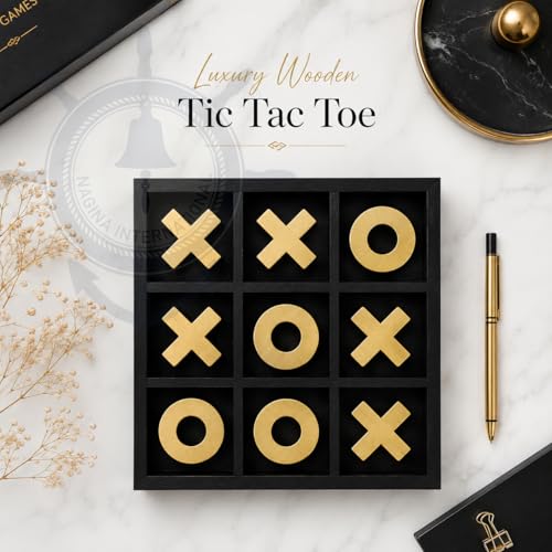 Juego de Mesa Tic Tac Toe Premium de Madera 10 Pulgadas miniatura 7