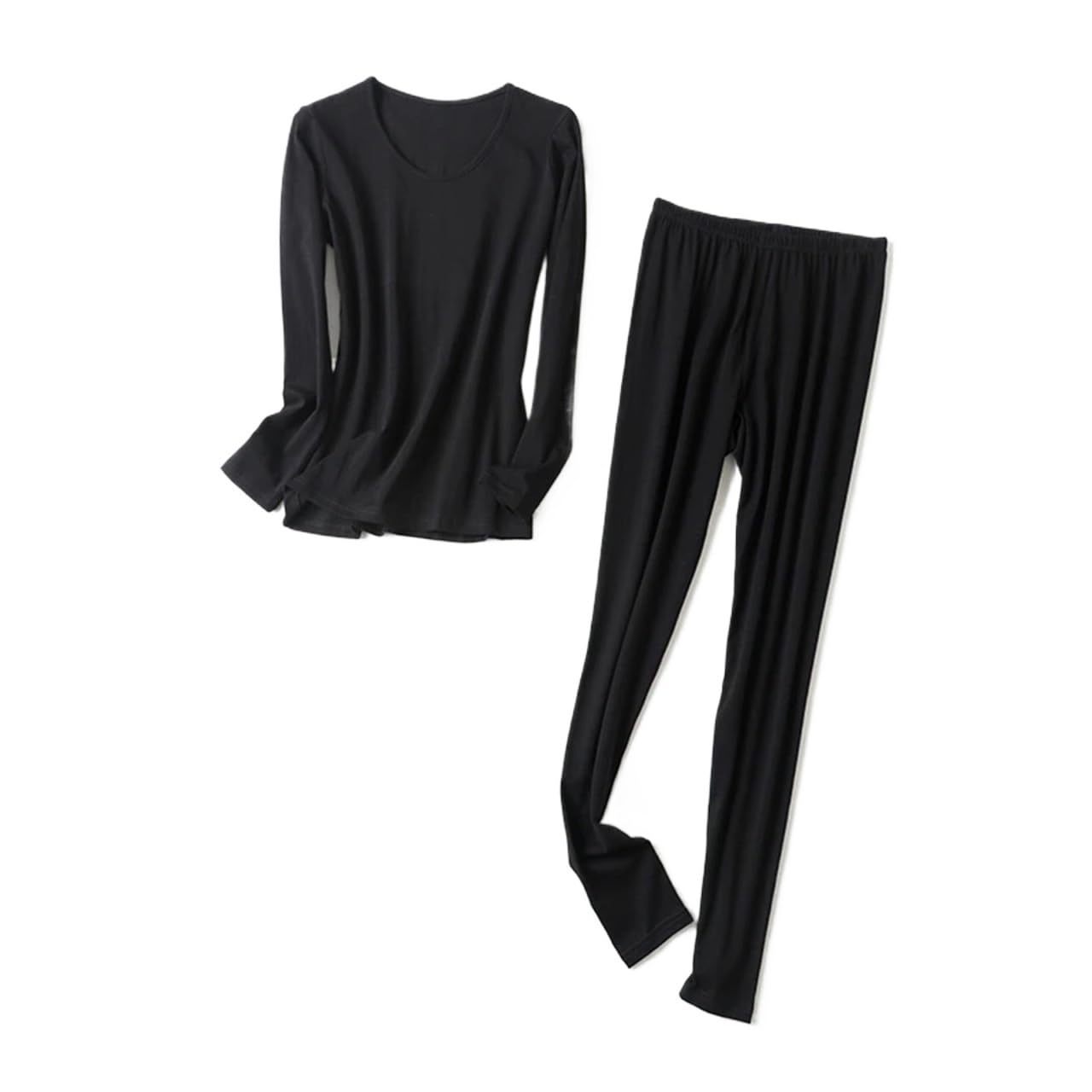 Conjuntos Térmicos Para Mujer Conjuntos de ropa interior térmica for mujer, 80 seda, 20 algodón, conjunto de lencería, ropa interior, ropa de invierno for mujer, pijama de capa Base cálido Conjunto De