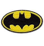 Logoshirt®️ Batman Aufnäher I DC-Comics Patches zum Aufbügeln I bestickte Aufnäher für Kleidung I Aufbügel-Flicken 100% Nylon I lizenziertes Originaldesign I beste Stickqualität I 7x7cm