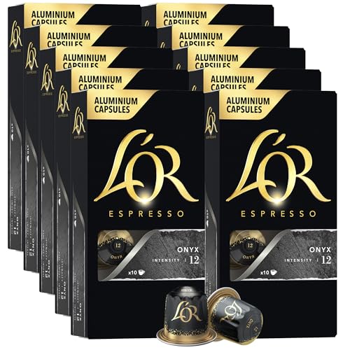 L'OR Onyx Espresso Pods Compatible with *Nespresso Machine Original Line