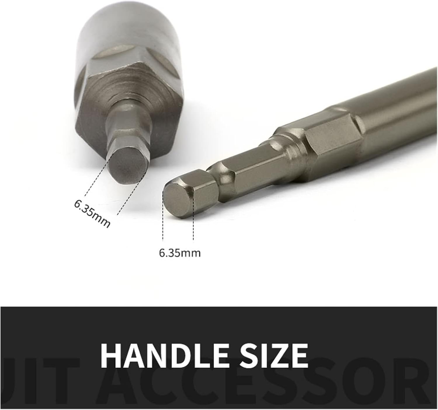 6Pcs 80mm Length Bolt Nut Driver Sockets Bit Set Deep Electric Wrench Socket 1/4 Hex Shank 7 9 11 13 16 18mm Drill Chuck
