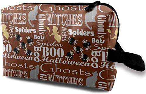 Preisvergleich Produktbild Haunted Halloween-Kulturbeutel, Kosmetiktasche, tragbar, für Reisen, zum Aufhängen, 25,4 x 12,7 x 15,2 cm