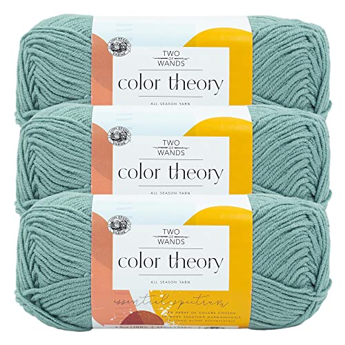 Image of Lion Brand Yarn, Color Theory Worsted Weight Yarn for Knitting and Crochet, Tourmaline, 3 Pack, Acrylic Fiber with Modern Color Palette, Perfect for Sweaters, Hats and Cozy Blankets