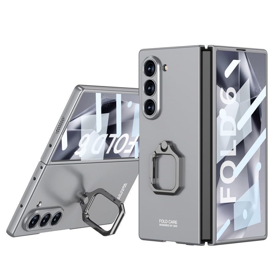Étui Galaxy Z Fold 7 argent rigide anti rayure avec film protecteur d'écran complet