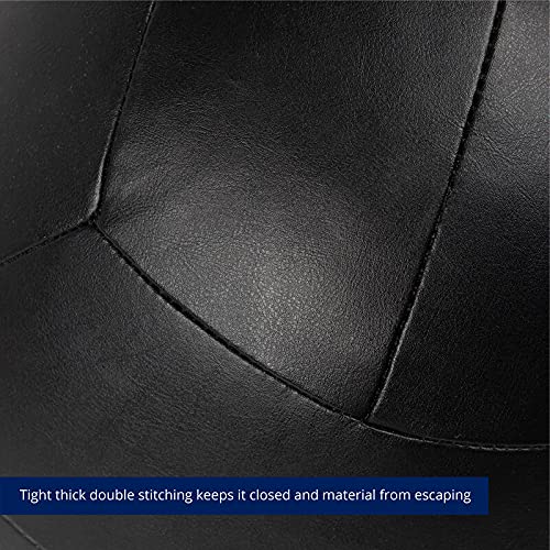 Titan Fitness 14 Lb. Soft Shell Medicine Wall Ball With Leather Non-Slip Grip For Throwing, Core Strength #TOP4
