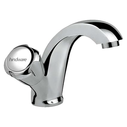 Hindware F100012QT Contessa Swan Neck Tap with Left Hand Operating Knob (Chrome)