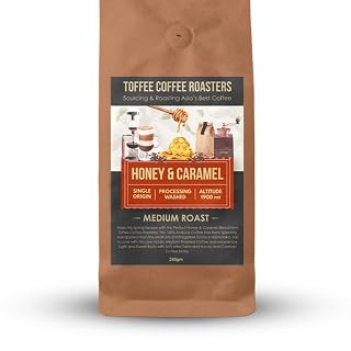 Toffee Coffee Roasters | Honey and Caramel Coffee, Medium Roast, 500 g | Grind: Pour Over, Speciality Blend, 100% Arabica | Speciality Coffee | Freshly Roasted