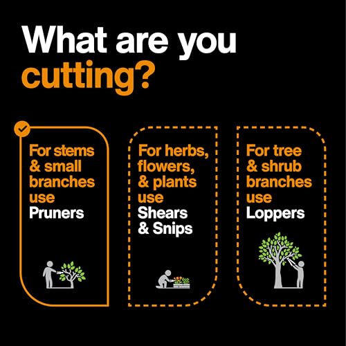 Image of Fiskars Deluxe Forged Bypass Pruner, 3 /4 inch Cut Capacity Garden Hand Pruners for Stems and Light Branches, Angled Cutting Head Reduces Wrist Fatigue, Precision Ground Steel Blade, Non Slip Grip