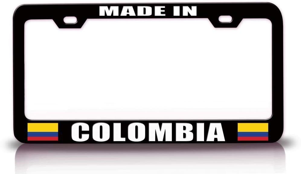Made in Colombia Flag Metal Car SUV Truck License Plate Frame Bl g12