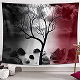 ✔ Qualité suprême: Fabriqué en tissu de polyester, notre arbre de vie brumeux est léger, doux, durable, doux pour la peau et même sans décoloration. Affaissement bon, adapté pour accrocher au mur.