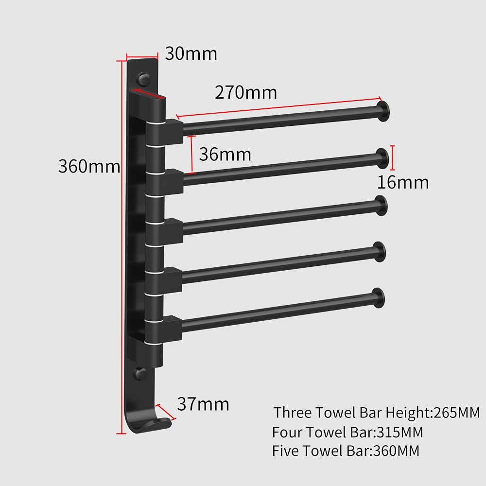 Toallero Porte Serviettes Salle Bain Cocina Baño Toalla Baño Toallero Adhesivo Rack Accroche Rack (Cuatro Barras)