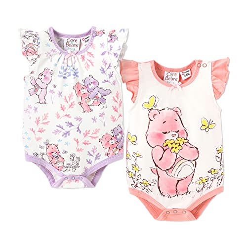 Image of AdoraCute by PatPat Care Bears Baby Girl Boy Clothes 3-pack Long Sleeve Bodysuit Cotton Unisex Baby Rompers Set