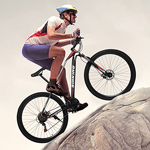29 Inch Mens Mountain Bike, 21 Speeds Lightweight Mtb High Carbon Steel With Front Suspension Dual Disc Brake For Men Women Adult Bike Racing Bike Road Bike #TOP4