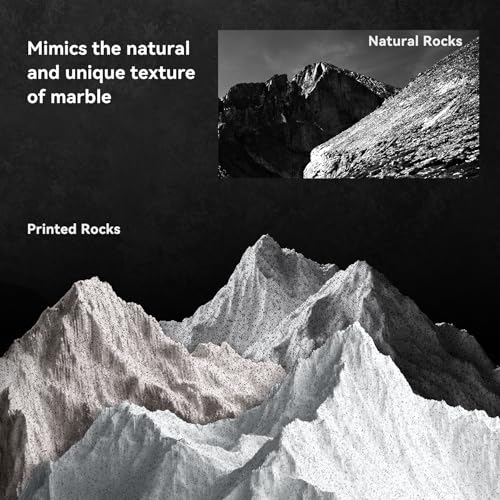 Image of TECBEARS Rapid Marble PLA Filament, PLA 3D Printer Filament for 600mm /s High-Speed Printing, Natural Rock-Like Texture, Fits Most FDM Printers,Marble White