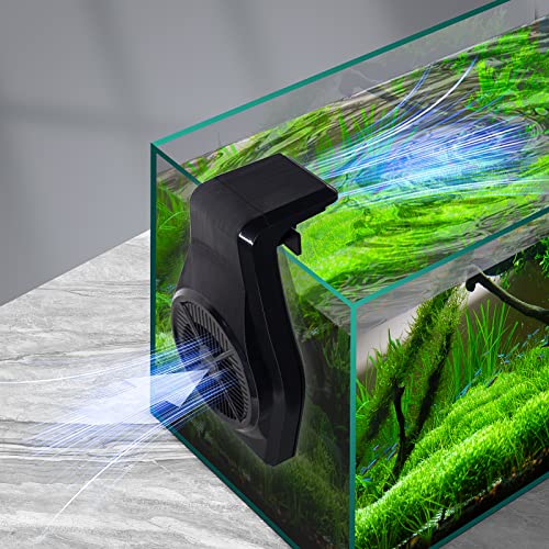 Image of UPETTOOLS Fish Tank Chillers Fan, Aquarium Cooling Fan Cold Wind Chiller Adjustable Speed for Shrimp Coral Tropical and Sea Fish Tank(3-7Gal)