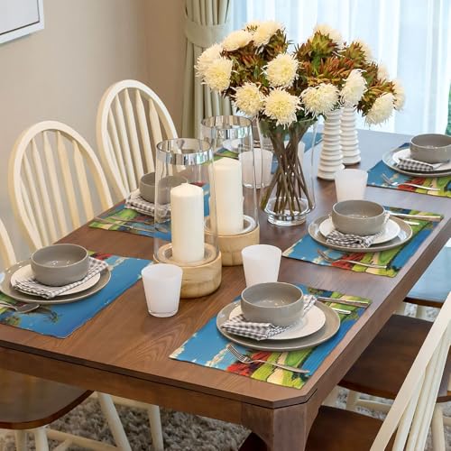 Set de table en faux lin double couche de qualité supérieure