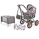 509 Crew Doll Stroller Pram 18 Piece Combo Value Play Set, Ages 3+